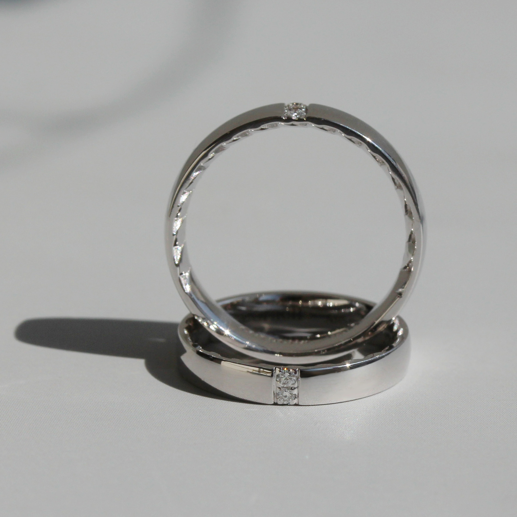 a wedding band with three rings